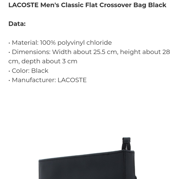 NWT Original Lacoste Crossbody Bag - Picture 2 of 7